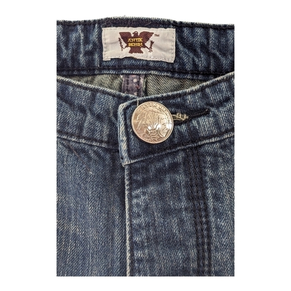 Antik Denim Distressed Button fly Embellished pockets 38X33 GUC - Picture 6 of 8